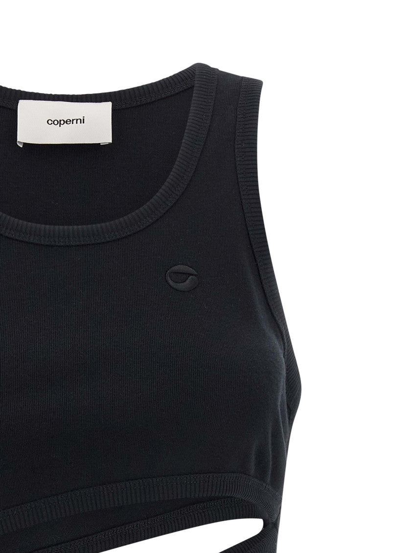 Black 'Spiral' tank top 3