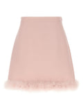 Pink Crepe Couture Mini Skirt 1