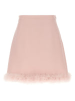 Pink Crepe Couture Mini Skirt 1