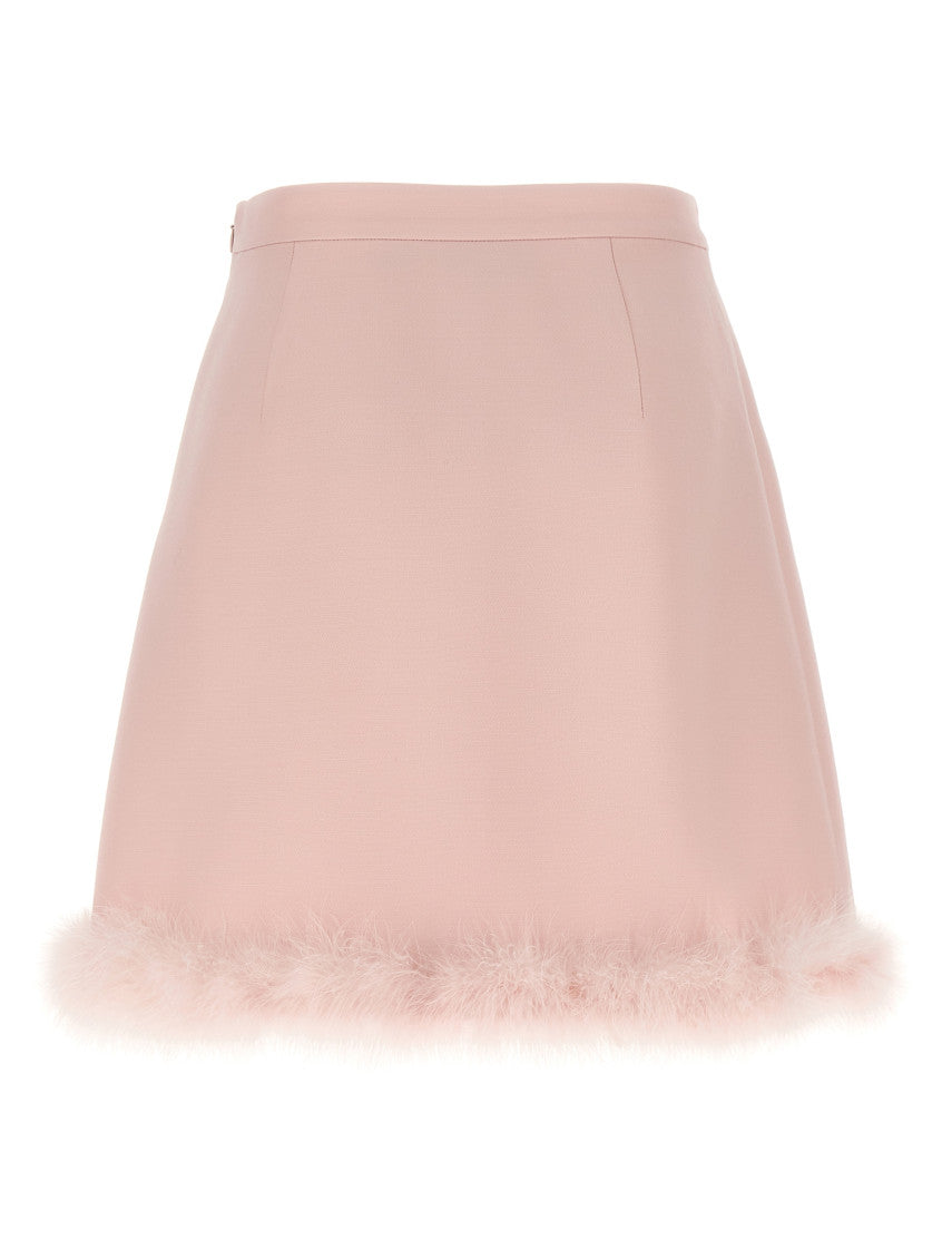 Pink Crepe Couture Mini Skirt 2