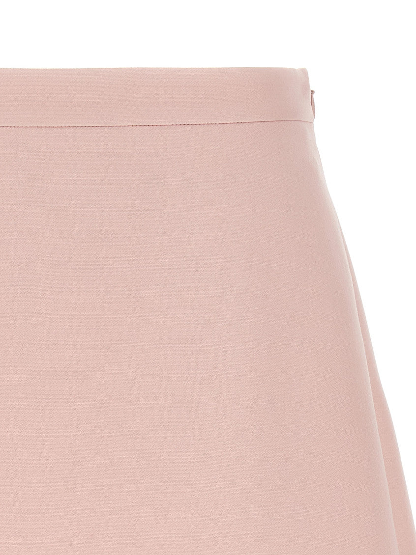Pink Crepe Couture Mini Skirt 3