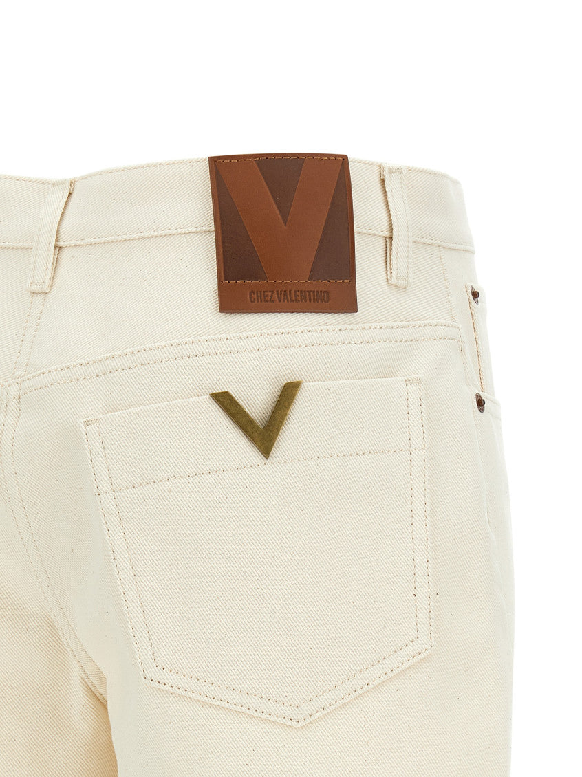 Beige VGold Shorts 4
