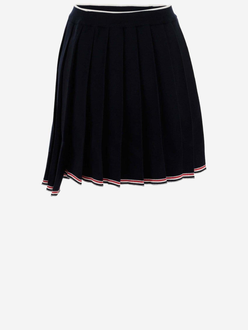 Navy Blue Pleated Skirt 2