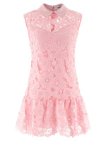 Pink Shirt Collar Mini Dress 1