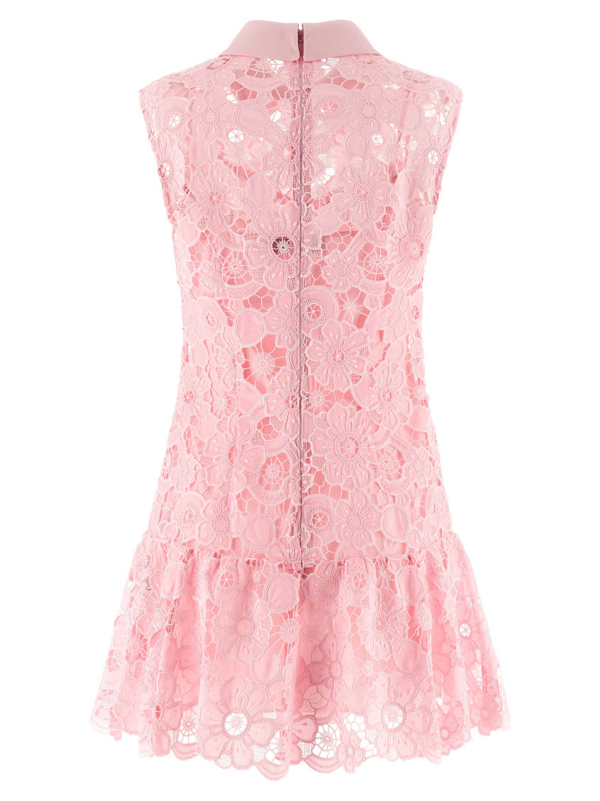 Pink Shirt Collar Mini Dress 2