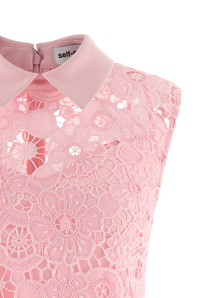 Pink Shirt Collar Mini Dress 3