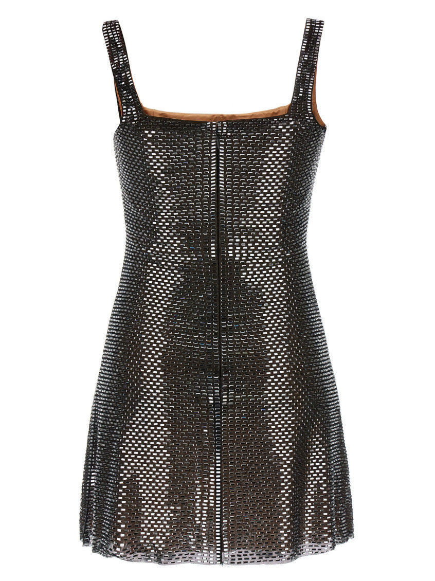 Dark Grey Square Neck Mini Dress 2