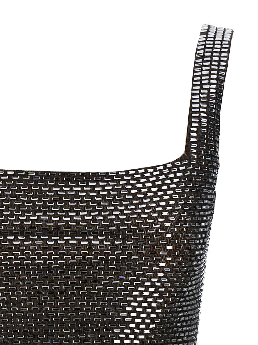 Dark Grey Square Neck Mini Dress 3