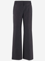 Grey Pinstriped Trousers 1