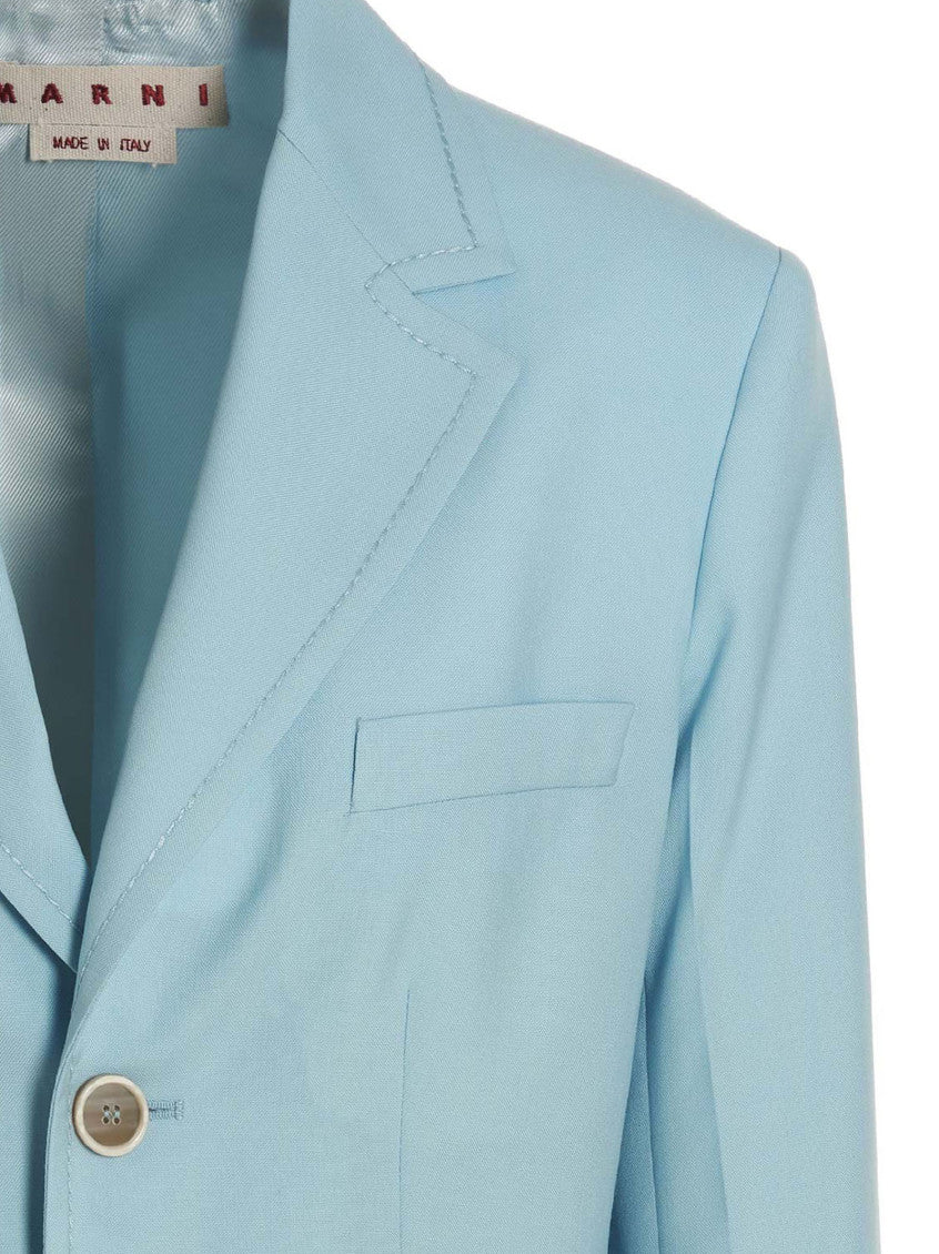 Light Blue Single-breasted Blazer 3