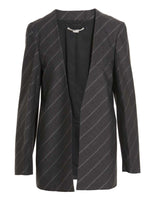Grey Collarless Jacket 1