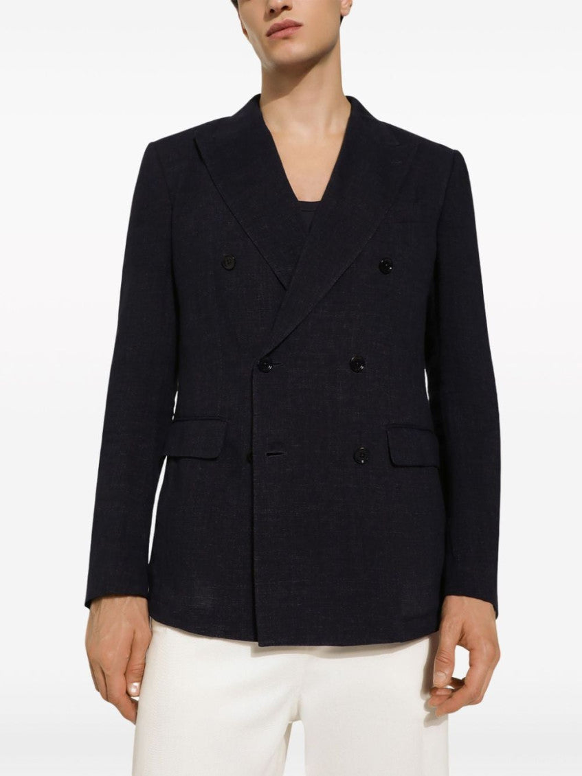 Navy Blue Double Breasted Blazer 5