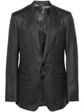 Grey Wool single-breasted blazer jacket 1