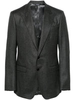 Grey Wool single-breasted blazer jacket 1
