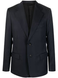 Blue Single-breasted wool jacket 1