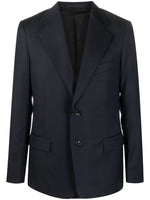 Blue Single-breasted wool jacket 1