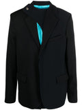 Black Wool single-breasted blazer 1