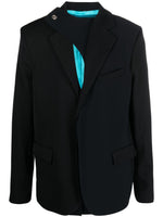 Black Wool single-breasted blazer 1