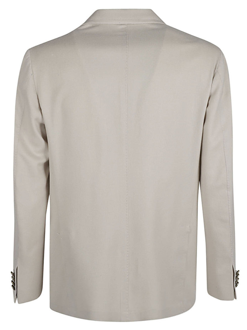 Light Grey Single-breasted Wool Blazer 2