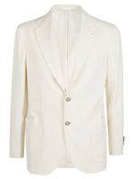 White Single-breasted Wool Blazer 1