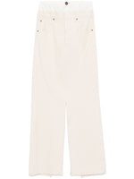 Beige Long Denim Skirt 1