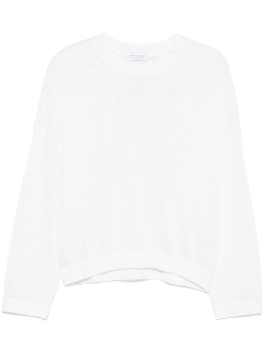 White Crewneck Sweater 1