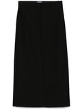 Black Long straight skirt 1
