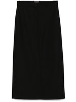 Black Long straight skirt 1
