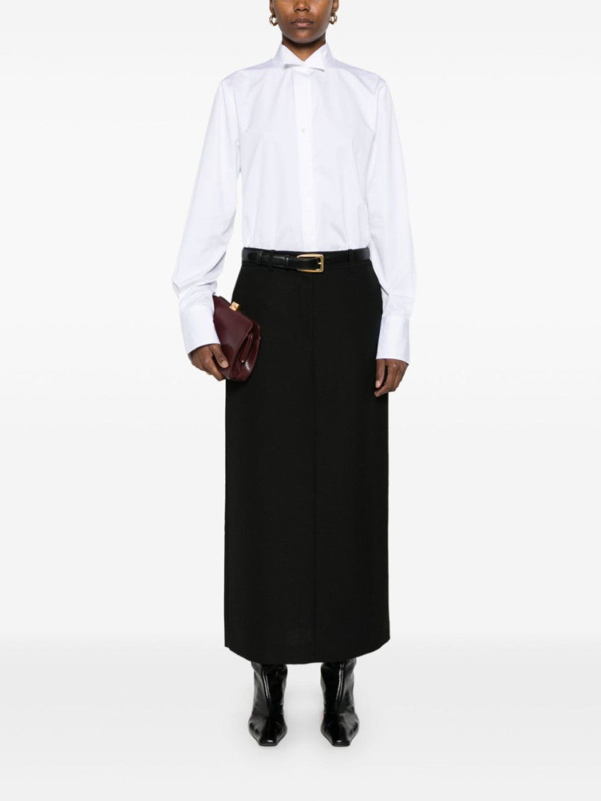 Black Long straight skirt 5