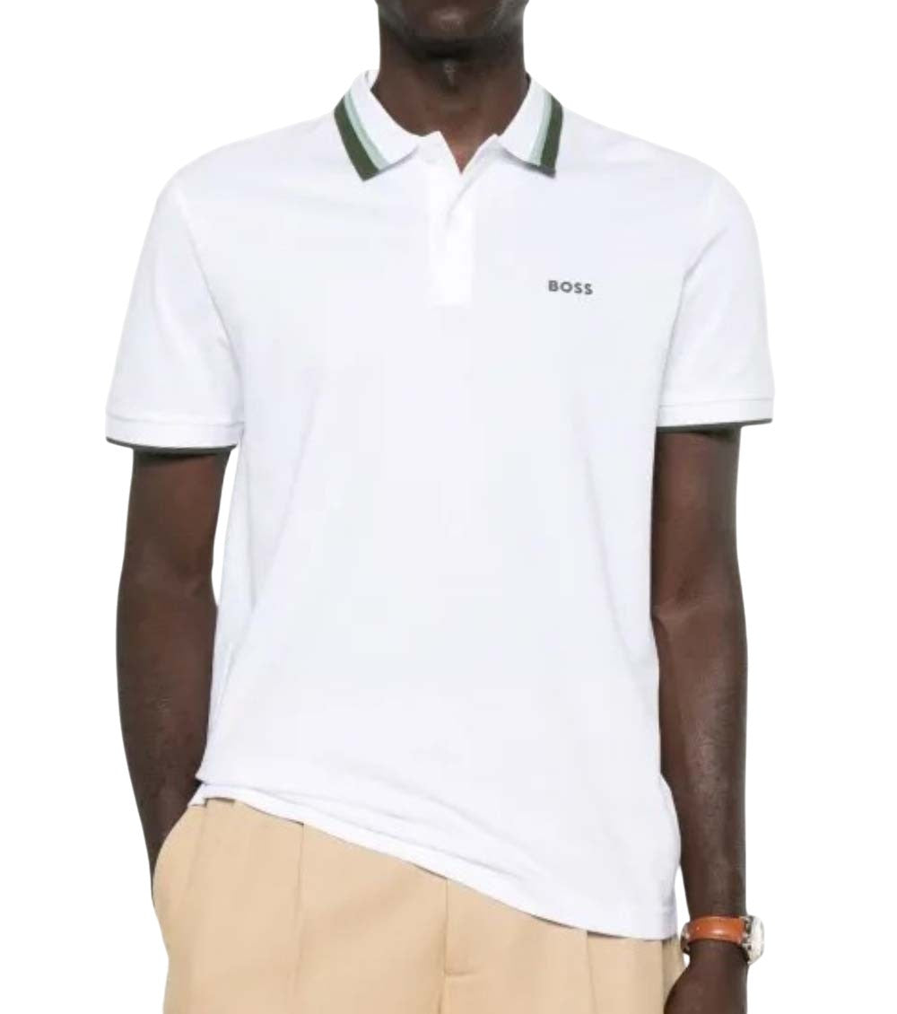 White Cotton Logo Polo 2