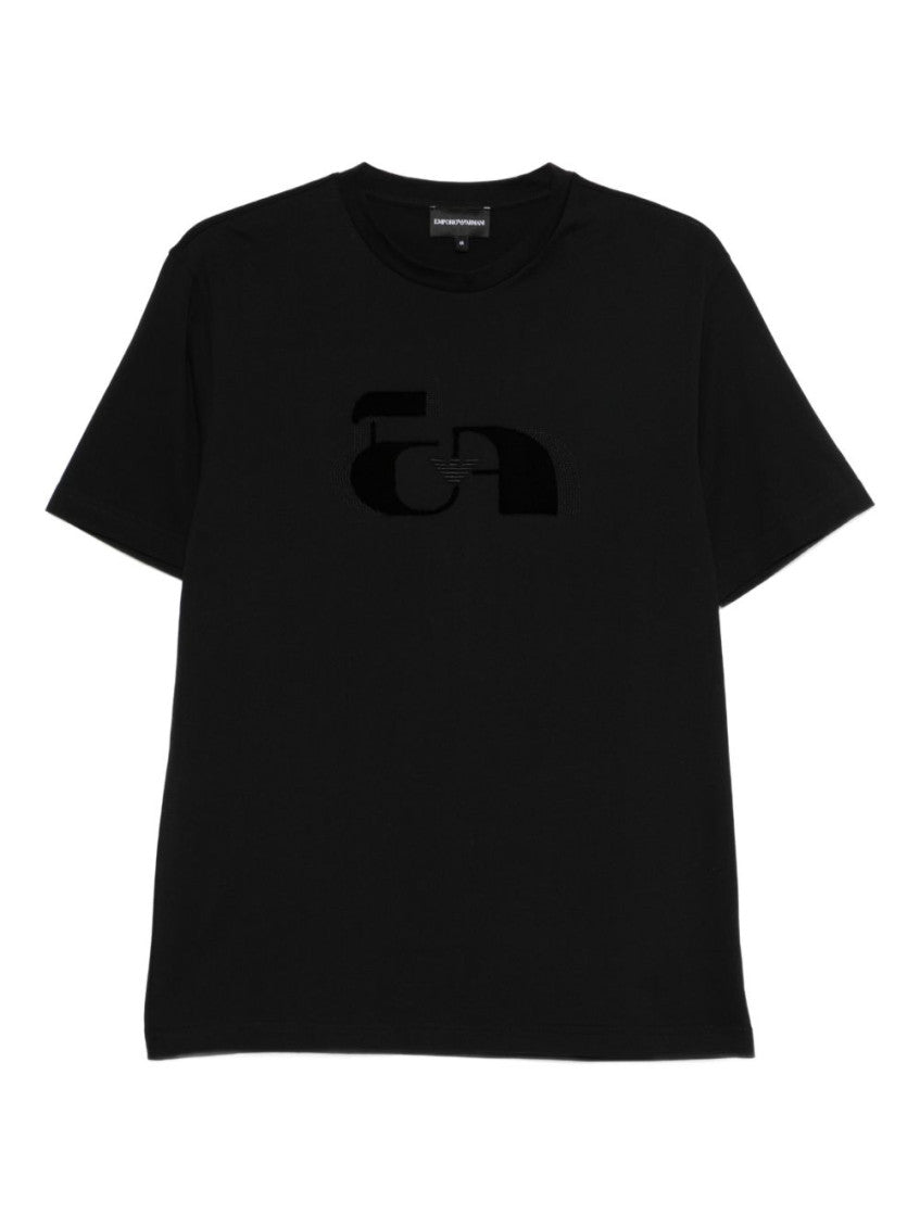 Black Printed cotton t-shirt 1