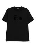 Black Printed cotton t-shirt 1