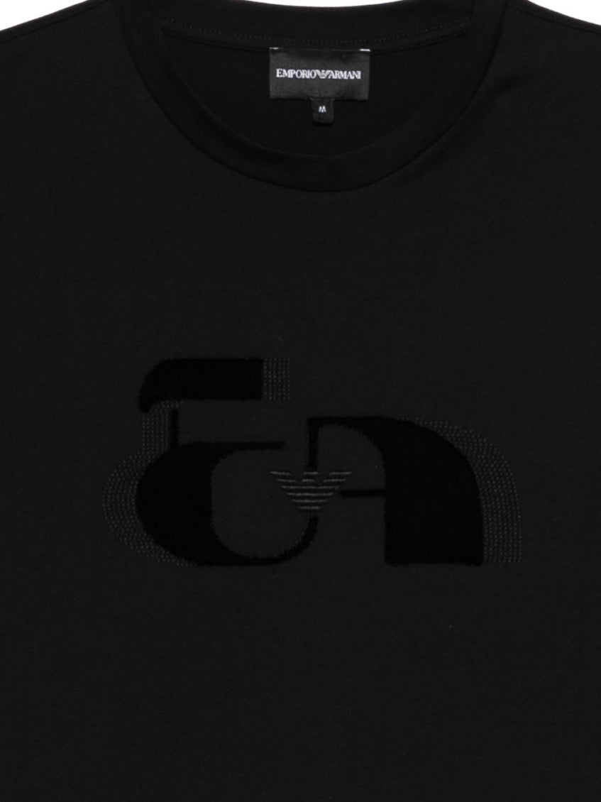 Black Printed cotton t-shirt 3