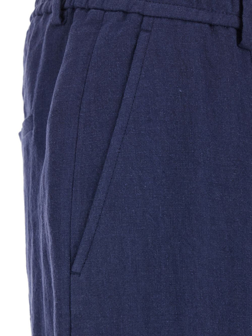 Blue Cotton tailored trousers 2