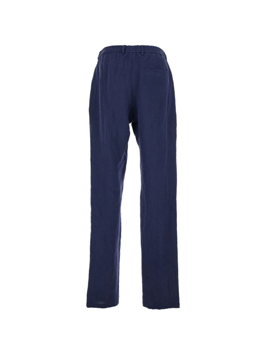 Blue Cotton tailored trousers 3