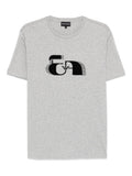 Grey Printed cotton t-shirt 1
