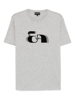 Grey Printed cotton t-shirt 1