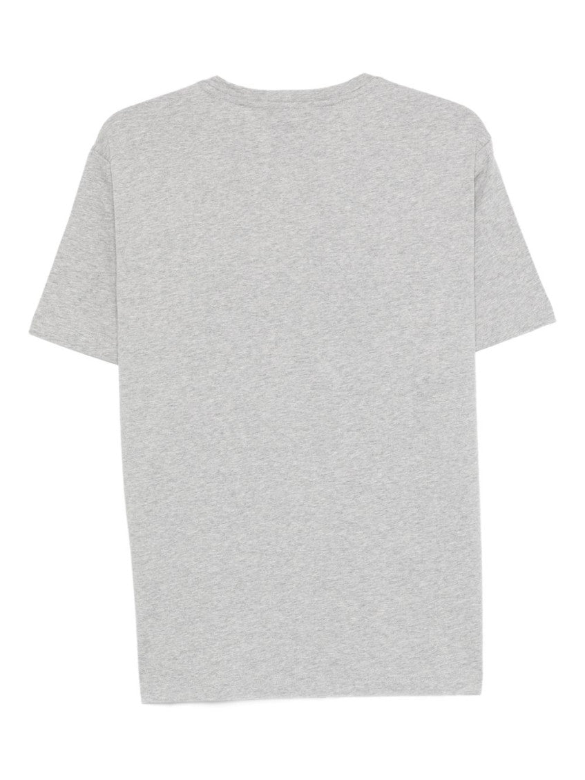 Grey Printed cotton t-shirt 3