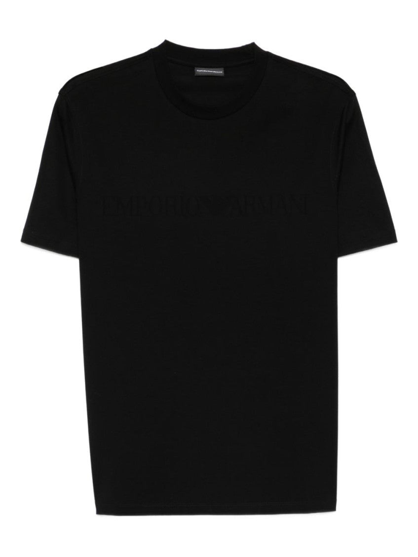 Black Solid Cotton T-shirt 1