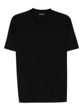 Black Solid Cotton T-shirt 1
