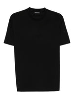 Black Solid Cotton T-shirt 1