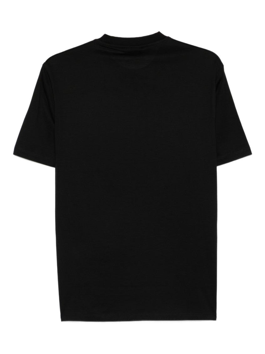 Black Solid Cotton T-shirt 3
