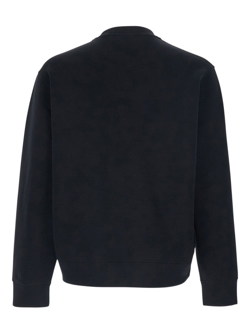 Black Cotton crewneck sweatshirt 3