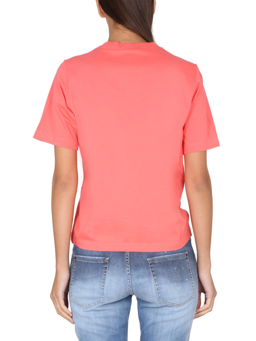 Pink Graphic Crew Neck T-Shirt 2