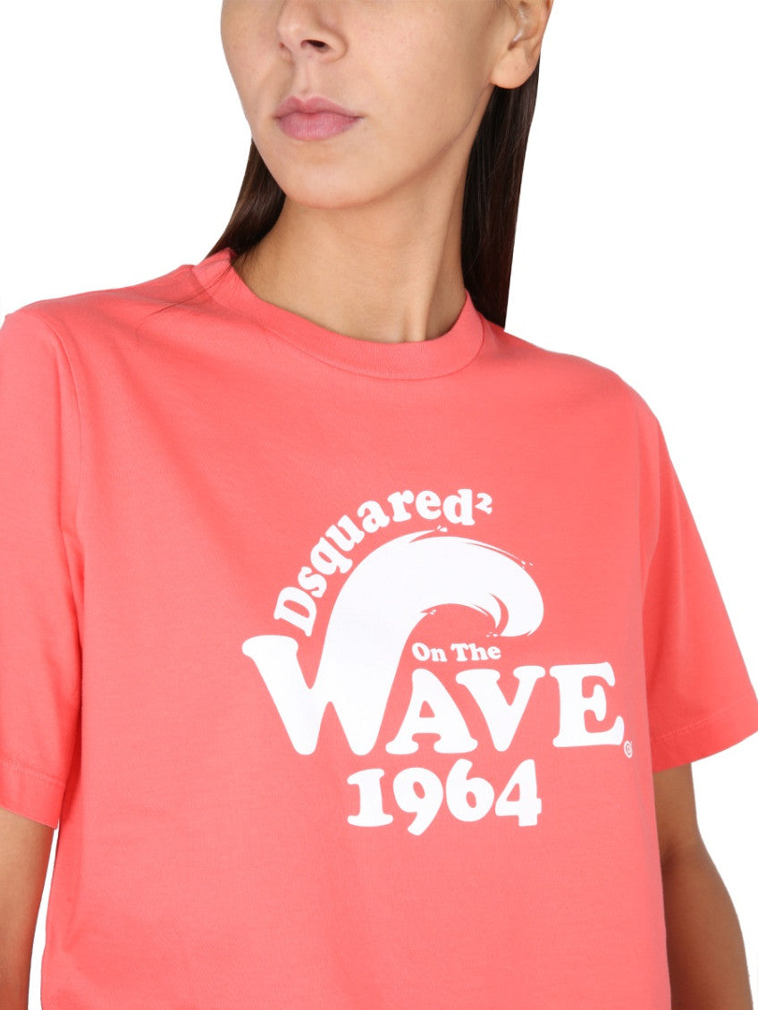 Pink Graphic Crew Neck T-Shirt 3