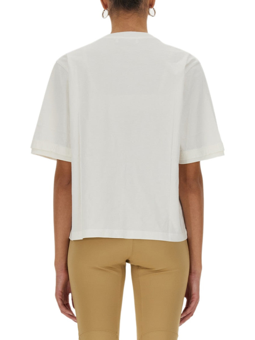 White Solid Crew Neck T-Shirt 2