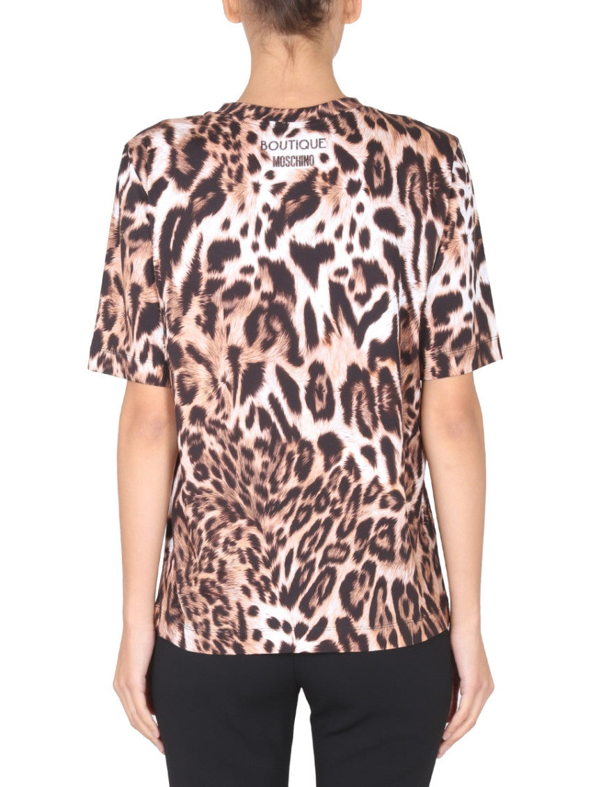 Multicolor Animal Print Crew Neck T-Shirt 2