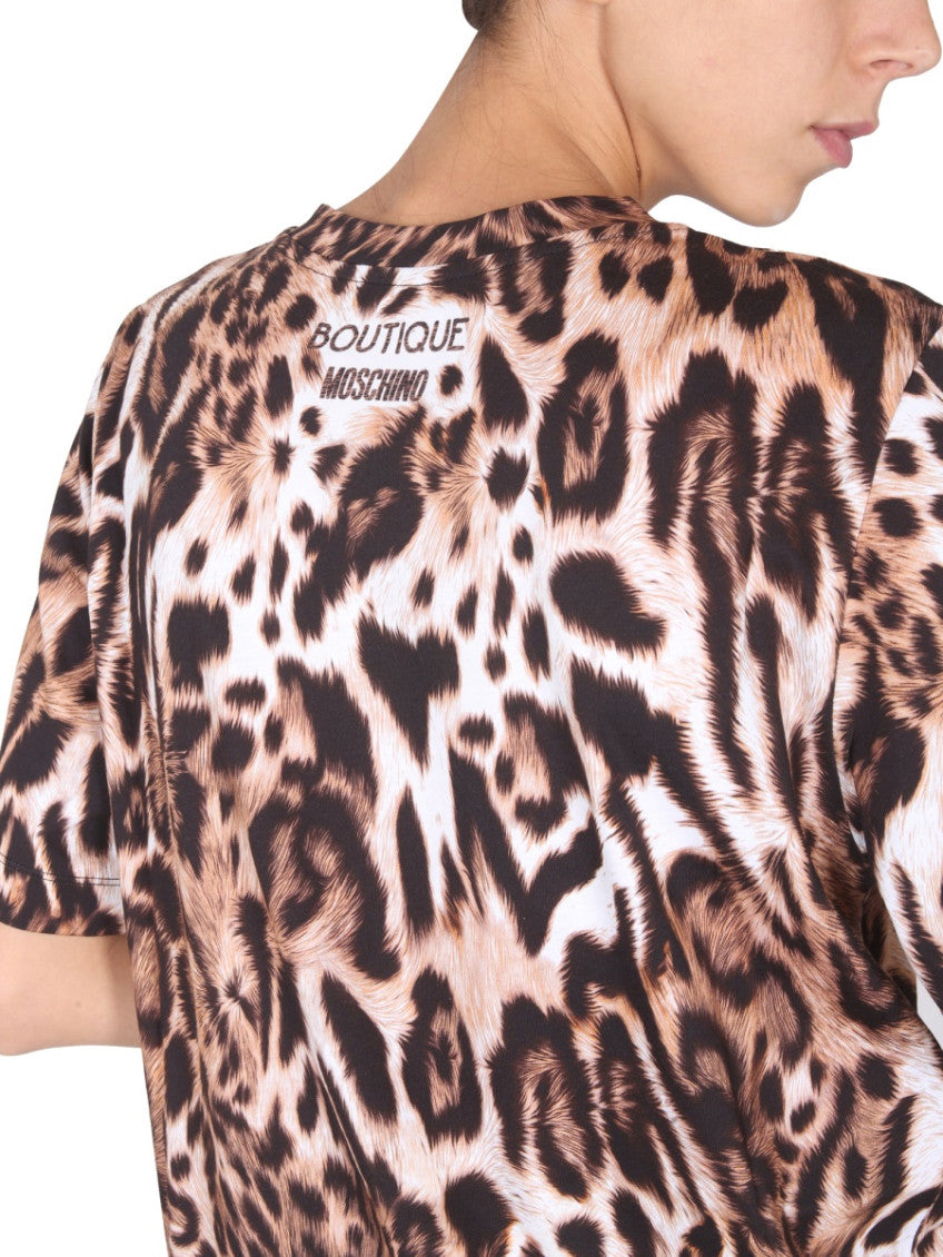 Multicolor Animal Print Crew Neck T-Shirt 3
