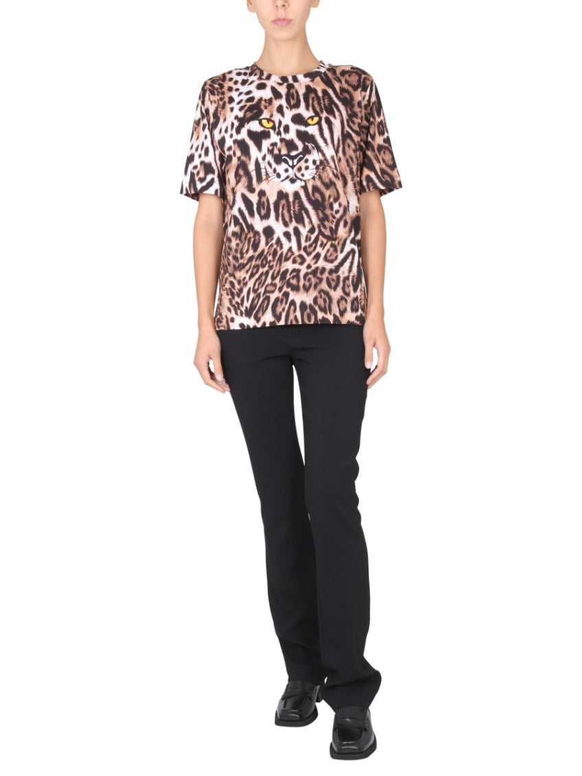 Multicolor Animal Print Crew Neck T-Shirt 4