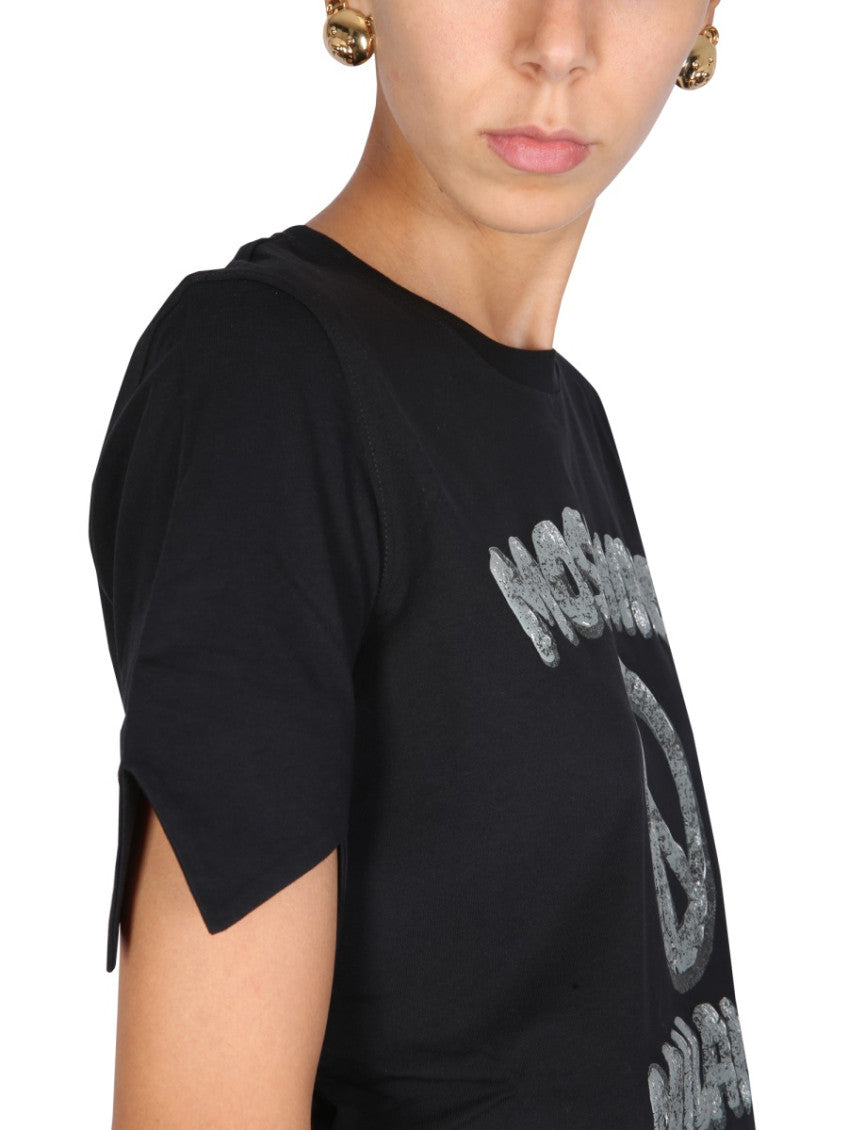 Black Graphic Crew Neck T-Shirt 3